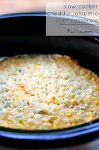 Slow Cooker Cheddar Jalapeno Corn Casserole | Real Housemoms